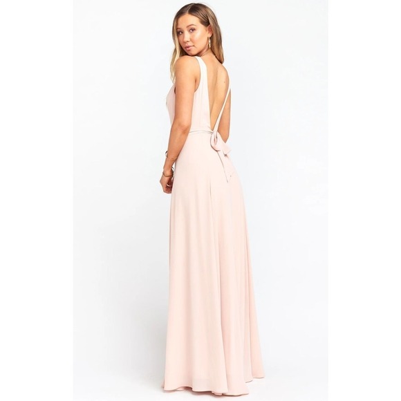 Show Me Your Mumu Jenn Maxi Dress Dusty Blush Crisp M - Picture 2 of 3